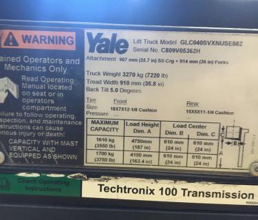 2014 Yale forklift