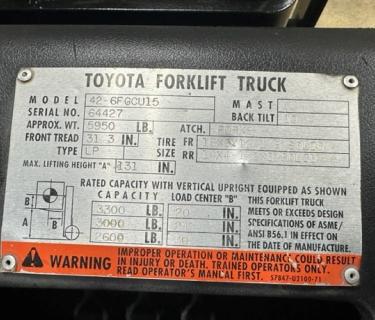 Toyota 3000lb Forklift Atlanta Georgia .Toyota  Forklift Atlanta Georgia