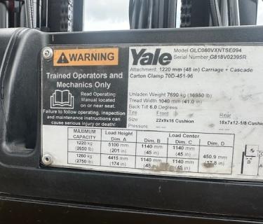 8000LB Yale Forklift for sale Atlanta Georgia 