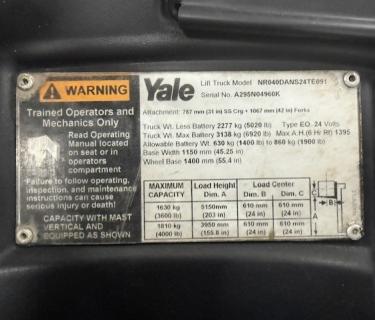 Yale Reach forklift for sale Atlanta Georgia